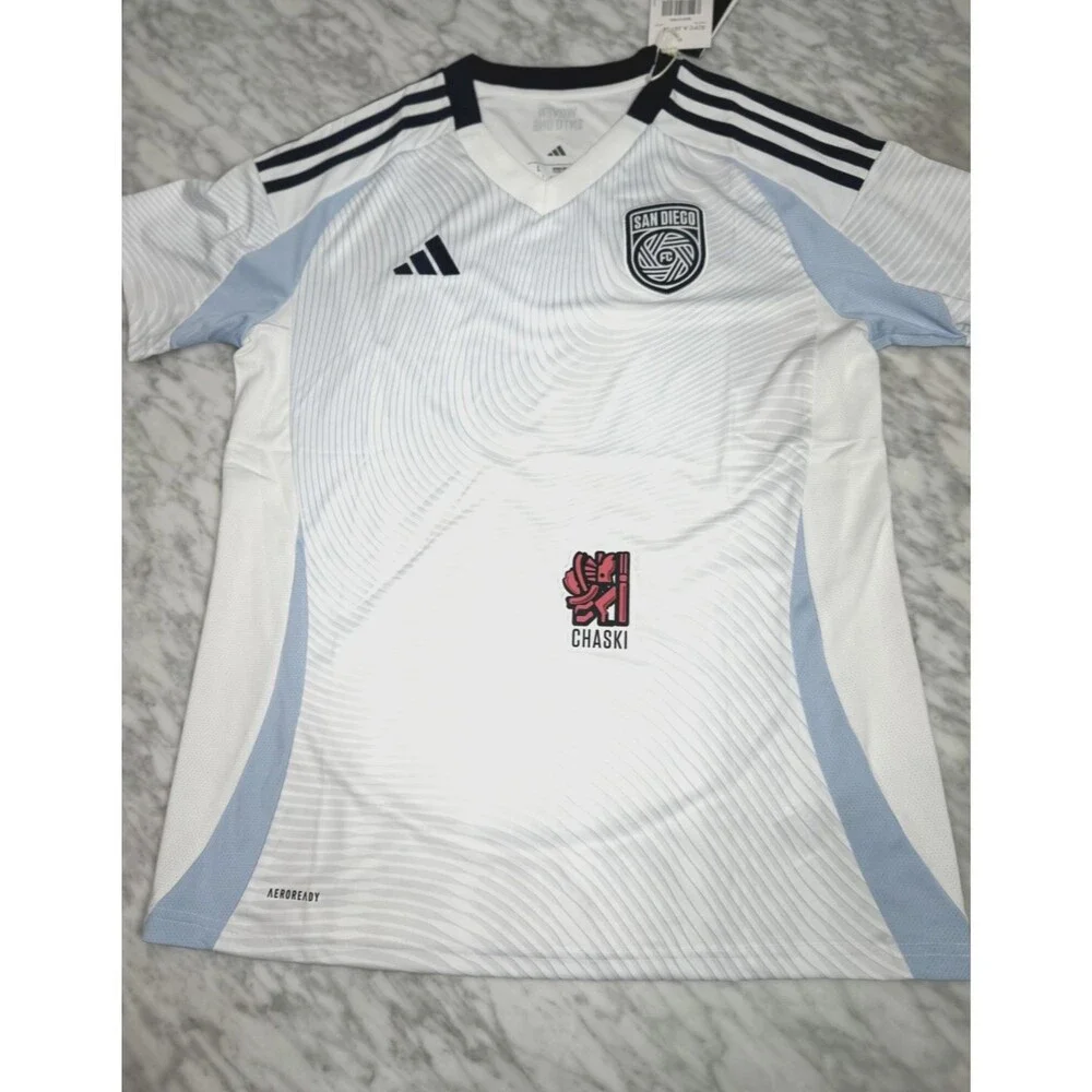 adidas MLS San Diego FC 25/26 Away soccer Jersey White Women XL JF2732 NEW